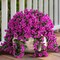 Artificial Fake Hanging Flowers Plants for Outdoor Summer Decoration,2 PCS Faux Silk Fuchsia Orchid Long Vines Stems Bouquet UV Resistant for Wall Home Porch Patio Outside(Violet)
